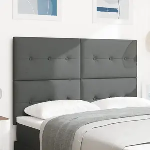 VIDAXL Tête De Lit Capitonnée Gris Foncé 160 Cm En Tissu pas cher