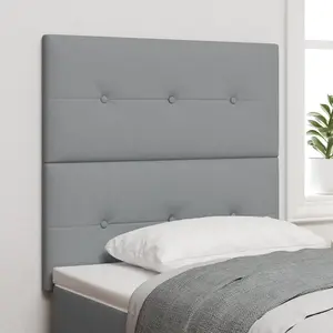 vidaXL Vidaxl Tête De Lit Capitonnée Gris Clair 80 Cm Tissu pas cher