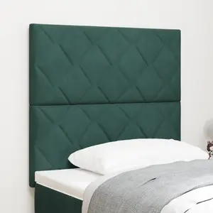 vidaXL Tête de lit Vert foncé 90 cm Velours pas cher