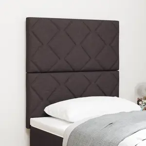 vidaXL Tête De Lit Vidaxl Design En Blocs De Diamant Marron Foncé 80 Cm Tissu, Tête De Lit Vidaxl Design En Blocs De Diamant Marron Foncé 160 Cm Tissu pas cher