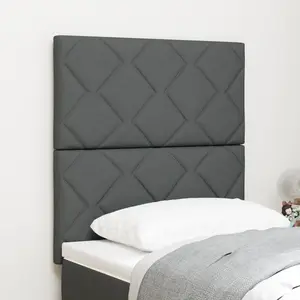 vidaXL Tête de lit Gris foncé 80 cm tissu pas cher