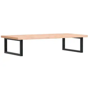 Comparateur de prix : vidaXL Étagère de vasque murale acier et bois massif de hêtre