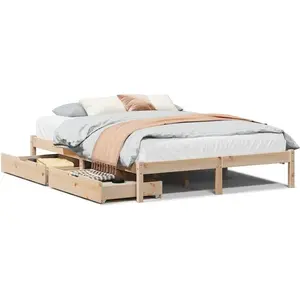 vidaXL Cadre de lit sans matelas 120x190 cm bois de pin massif pas cher