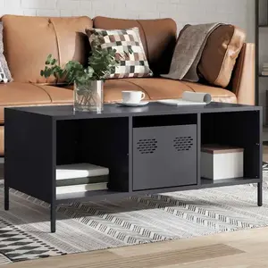 vidaXL Table basse anthracite 101,5x50x43,5 cm acier laminé à froid pas cher