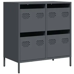 Comparateur de prix : vidaXL Buffet anthracite 68x39x73,5 cm acier laminé à froid