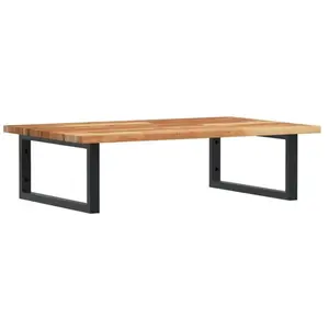 vidaXL Vidaxl Étagère De Vasque Murale Acier Et Bois Massif D'acacia pas cher