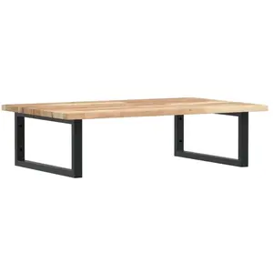 vidaXL Étagère de vasque murale acier et bois massif d'acacia pas cher