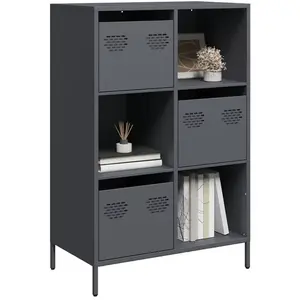 vidaXL Buffet haut anthracite 68x39x103,5 cm acier