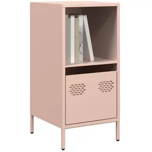 vidaXL Buffet rose 35x39x73,5 cm acier laminé à froid pas cher