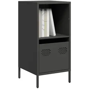 vidaXL Buffet noir 35x39x73,5 cm acier laminé à froid