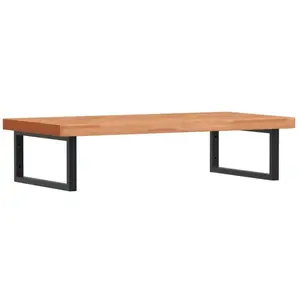 Comparateur de prix : vidaXL Étagère de vasque murale acier et bois massif de hêtre