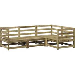 vidaXL Salon de jardin 4 pcs bois de pin imprégné pas cher