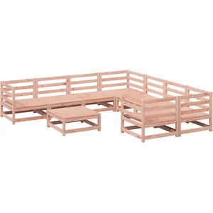 vidaXL Salon de jardin 9 pcs bois massif sapin de douglas pas cher