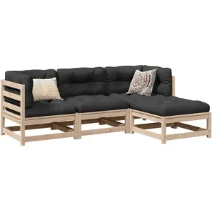 vidaXL Salon de jardin 4 pcs bois massif de pin pas cher