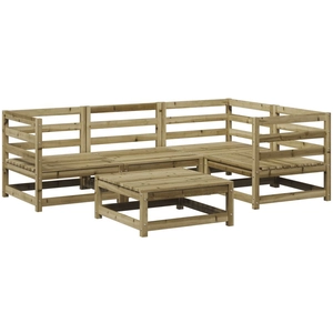 vidaXL Salon de jardin 5 pcs bois de pin imprégné pas cher