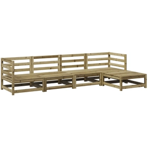 vidaXL Salon de jardin 5 pcs bois de pin imprégné pas cher