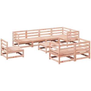 vidaXL Salon de jardin 9 pcs bois massif sapin de douglas pas cher
