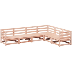 vidaXL Salon de jardin 6 pcs bois massif sapin de douglas pas cher