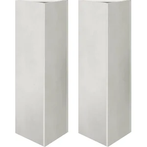vidaXL Jardinières 2 pcs triangulaire 30x26x75 cm acier inoxydable pas cher