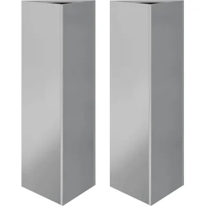 vidaXL Jardinières 2 pcs triangulaire 30x26x75 cm acier galvanisé pas cher