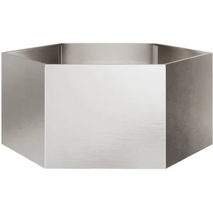 vidaXL Jardinière hexagone 104x90x45 cm acier inoxydable pas cher