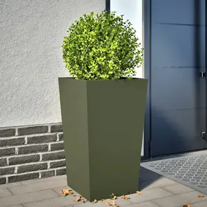 vidaXL Jardinière vert olive 45x45x75 cm acier pas cher
