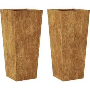 Comparateur de prix : vidaXL Jardinières 2 pcs 35x35x75 cm acier corten