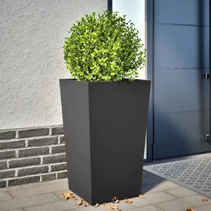 Comparateur de prix : vidaXL Jardinière noir 45x45x75 cm acier