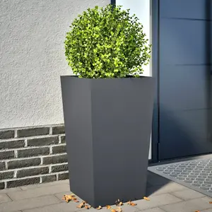 vidaXL Jardinières 2 pcs anthracite 45x45x75 cm acier pas cher