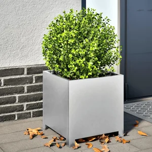 vidaXL Jardinière 40x40x40 cm acier inoxydable pas cher