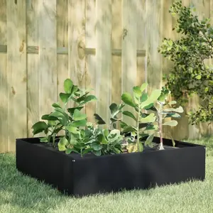 Comparateur de prix : vidaXL Lit surélevé de jardin noir 100x100x25 cm acier