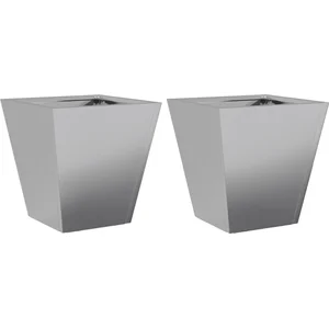 vidaXL Jardinières 2 pcs 30x30x30 cm acier galvanisé pas cher