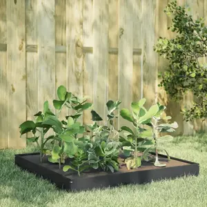 vidaXL Lit surélevé de jardin anthracite 100x100x18,5 cm acier pas cher