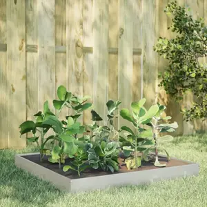 Comparateur de prix : vidaXL Lit surélevé de jardin 100x100x18,5 cm acier inoxydable