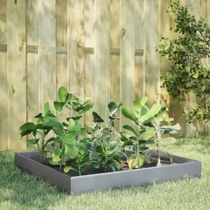 vidaXL Lit surélevé de jardin 100x100x26 cm acier inoxydable pas cher