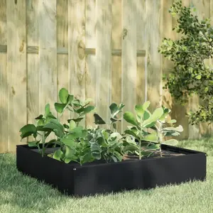 vidaXL Lit surélevé de jardin noir 100x100x33,5 cm acier pas cher
