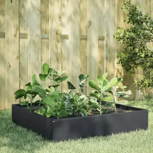 vidaXL Lit surélevé de jardin anthracite 100x100x33,5 cm acier pas cher