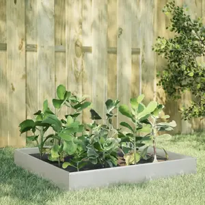 vidaXL Lit surélevé de jardin 100x100x26 cm acier inoxydable pas cher