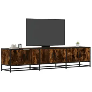 vidaXL Meuble TV chêne fumé 180x35x41 cm bois d'ingénierie pas cher