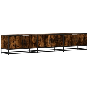 vidaXL Meuble TV chêne fumé 210x35x41 cm bois d'ingénierie pas cher