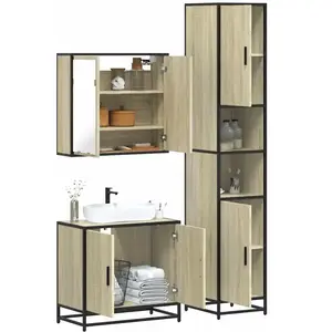 vidaXL Ensemble de meubles de salle de bain 3 pcs chêne sonoma