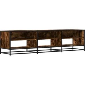 vidaXL Meuble TV chêne fumé 180x40x46 cm bois d'ingénierie pas cher