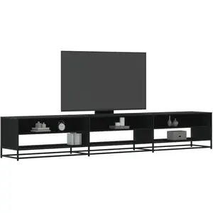 Comparateur de prix : vidaXL Meuble TV noir 270x40x46 cm bois d'ingénierie