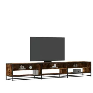 vidaXL Meuble TV chêne fumé 270x40x46 cm bois d'ingénierie pas cher