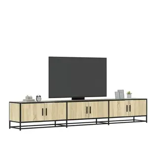 vidaXL Meuble TV chêne sonoma 240x35x41 cm bois d'ingénierie pas cher