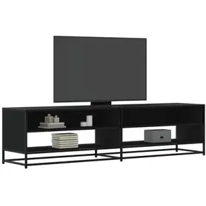 vidaXL Meuble TV noir 180,5x40x46 cm bois d'ingénierie pas cher