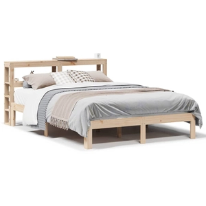 vidaXL Cadre de lit avec tête de lit 140x190 cm bois de pin massif