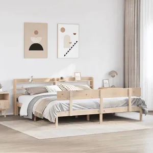 vidaXL Cadre de lit sans matelas 200x200 cm bois massif de pin pas cher