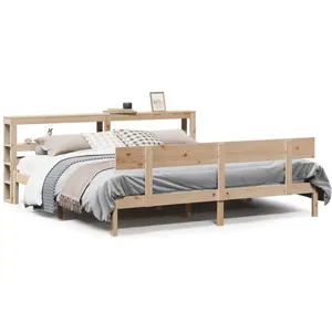 vidaXL Cadre de lit sans matelas 200x200 cm bois massif de pin pas cher