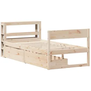 vidaXL Cadre de lit sans matelas 90x200 cm bois de pin massif pas cher